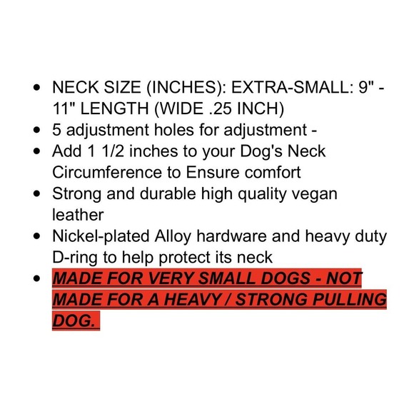 Faux Patent Crocodile Leather X-Small Dog Collar Cat Collar BLACK Alloy Buckle - Picture 2 of 9